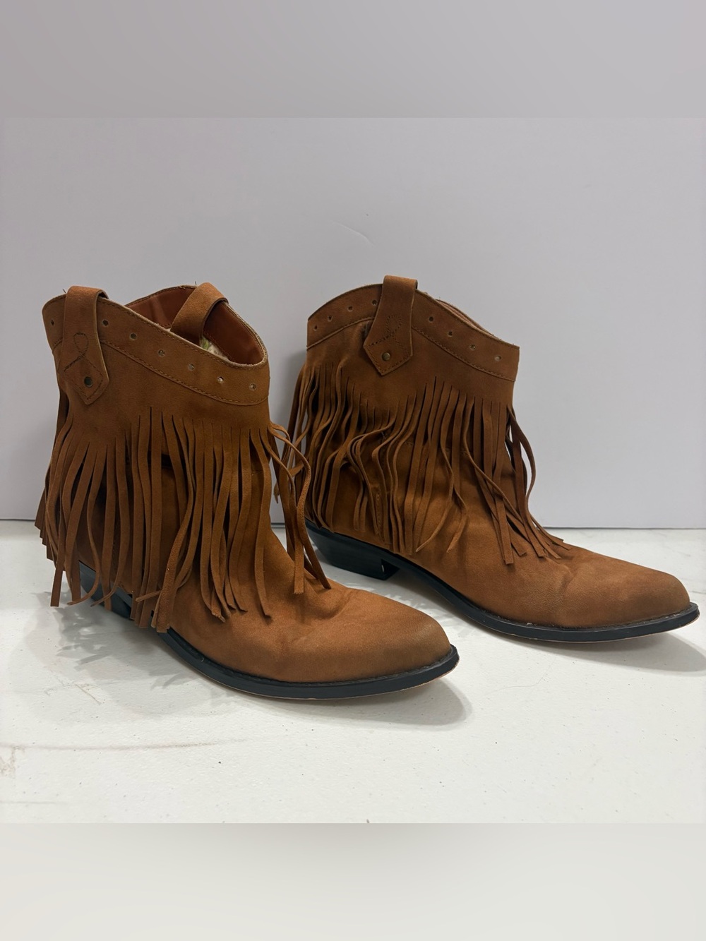 Miranda Lambert Women's brown Boots Ellenor Tassels Western Cowgirl Sz 11M